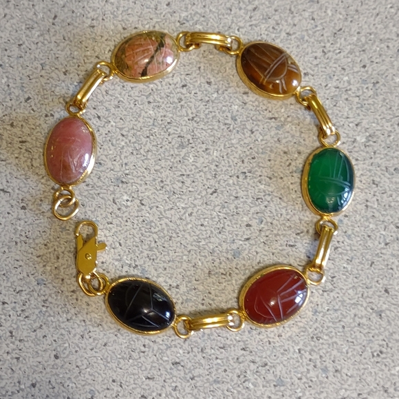Gold tone Jewelry - Firm Final price!*6 scarab bracelet(7.5")